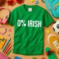 0% Irish Zero Percent Funny St Patricks Day Kids T-Shirt thumb 3