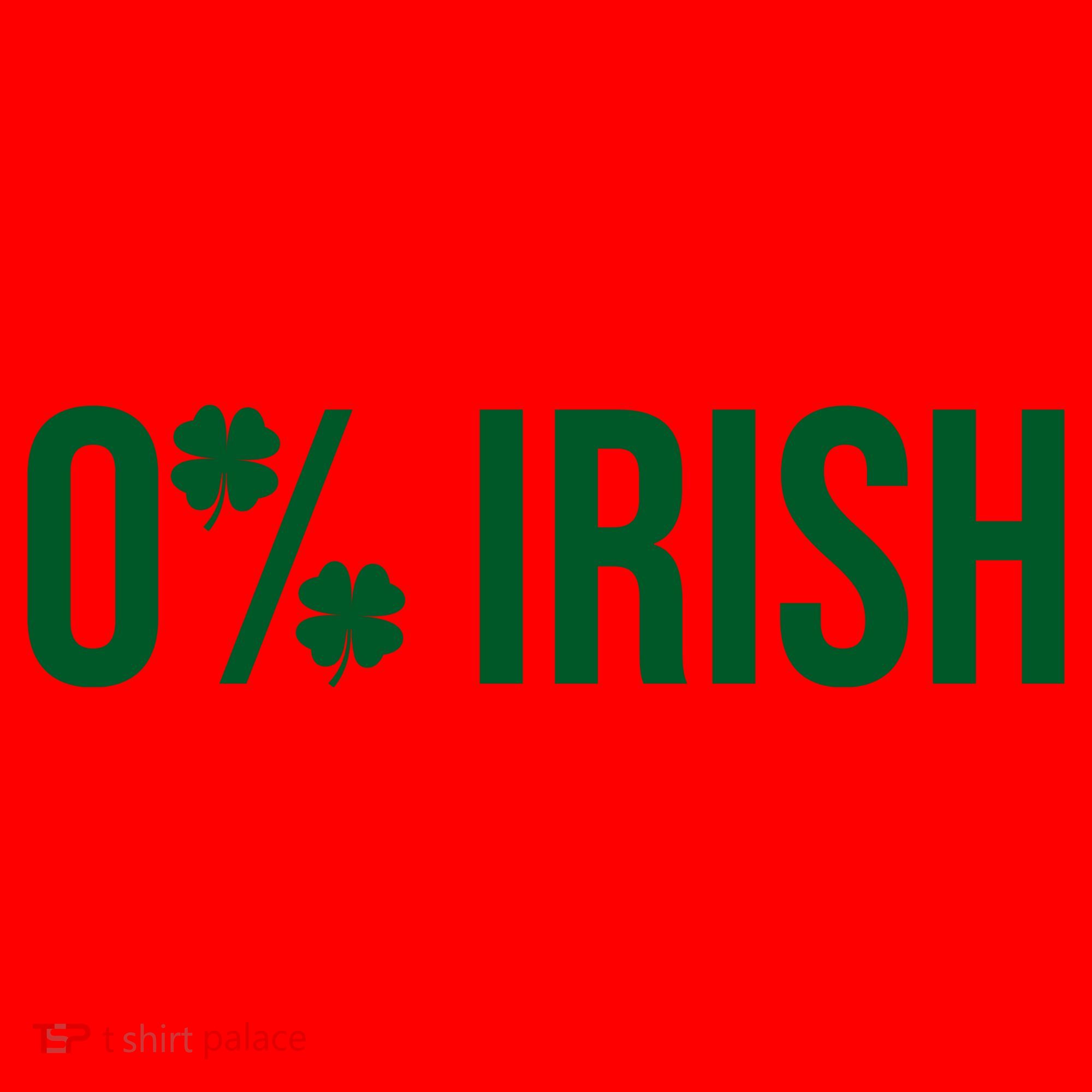 0% Irish Zero Percent Funny St Patricks Day Santa Hat