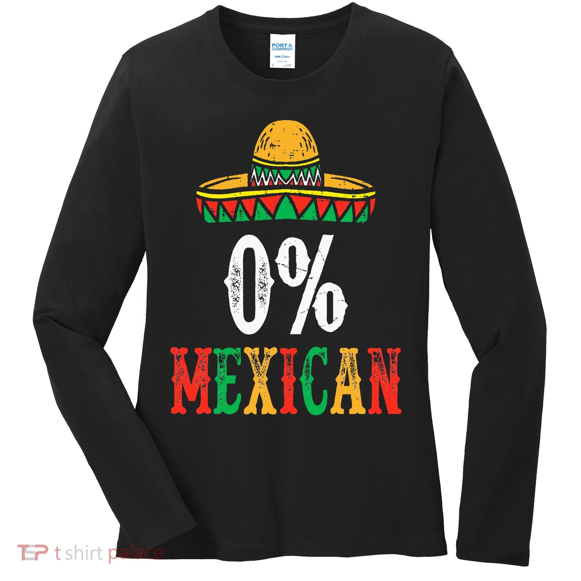 0 Mexican Cinco De Mayo Fiesta Sombrero Women's Long Sleeve Shirt