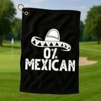 0% Mexican Funny Cinco De Mayo Golf Towel thumb 1