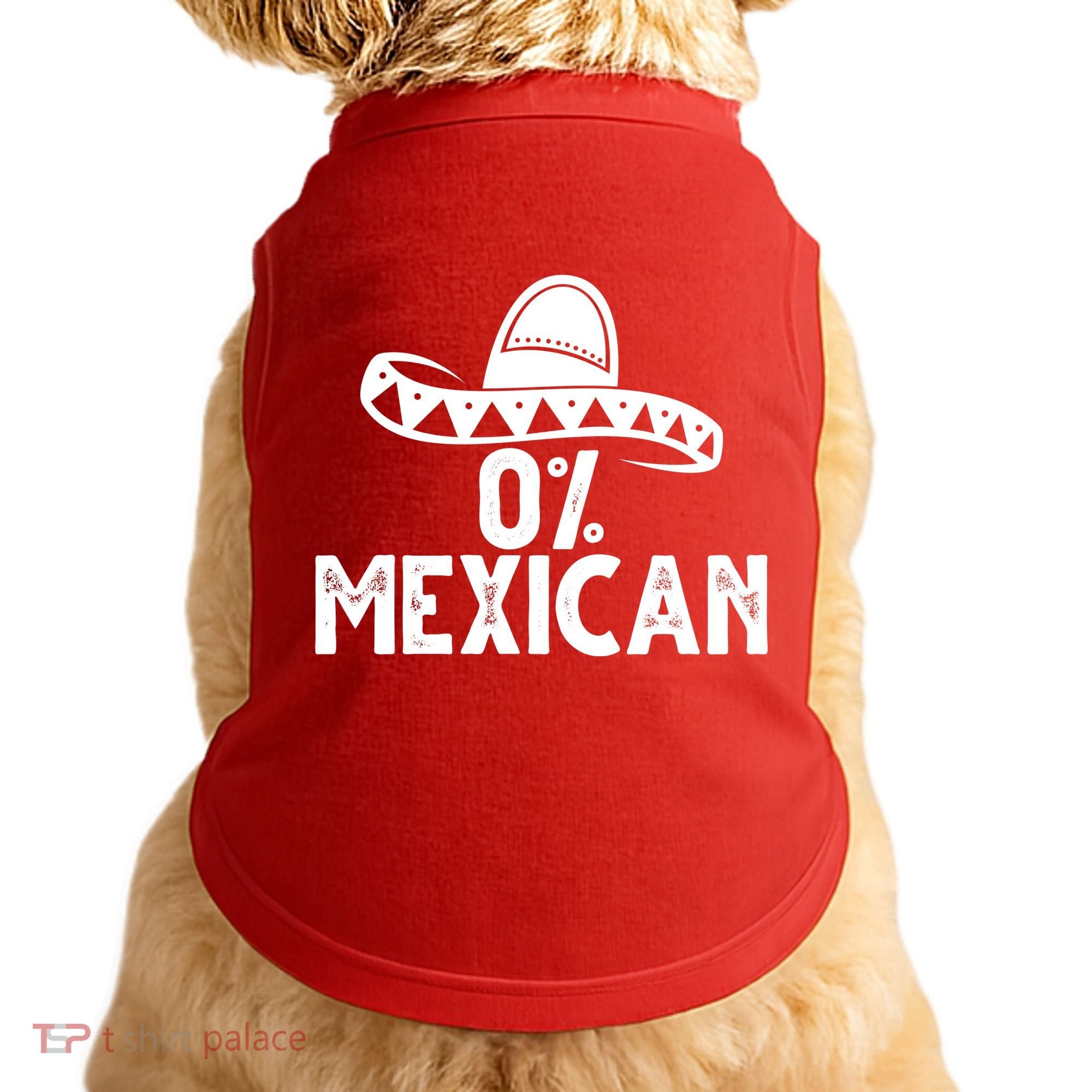 0% Mexican Funny Cinco De Mayo Doggie Tank