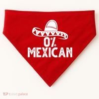 0% Mexican Funny Cinco De Mayo USA-Made Doggie Bandana thumb 0