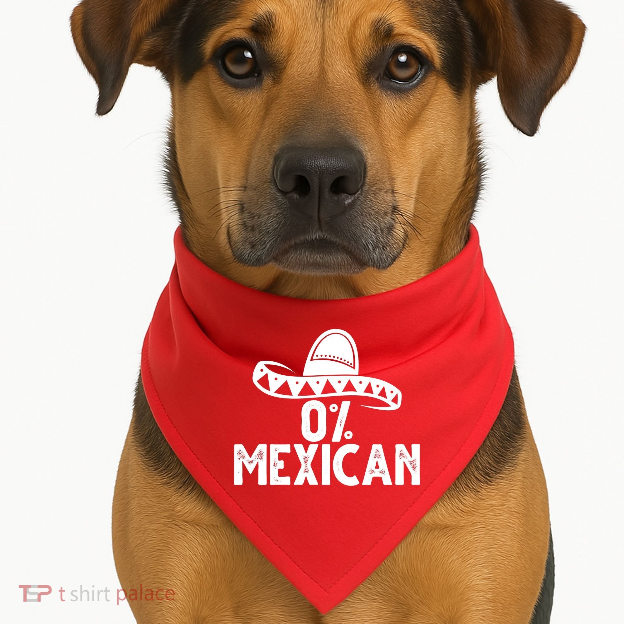 0% Mexican Funny Cinco De Mayo USA-Made Doggie Bandana