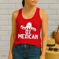 0% Mexican Funny Cinco De Mayo Women's Tank Top thumb 2