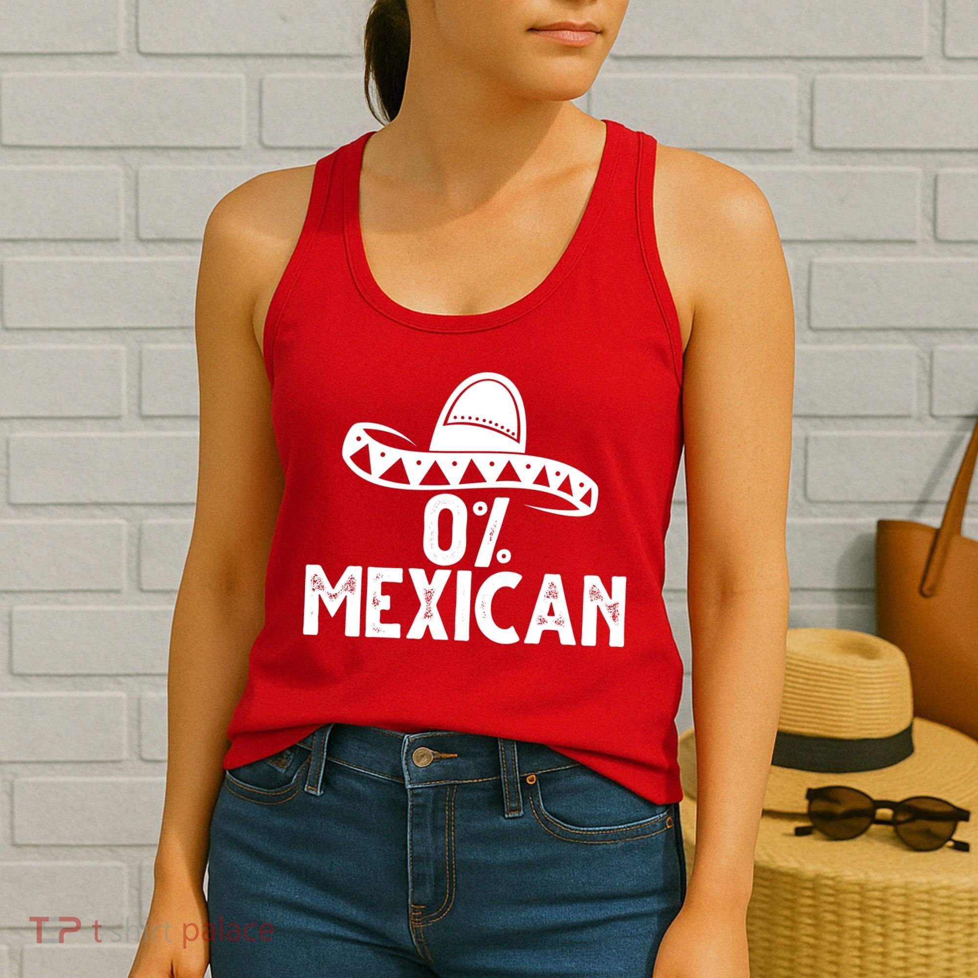 0% Mexican Funny Cinco De Mayo Women's Tank Top