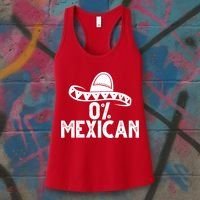 0% Mexican Funny Cinco De Mayo Women's Tank Top thumb 3