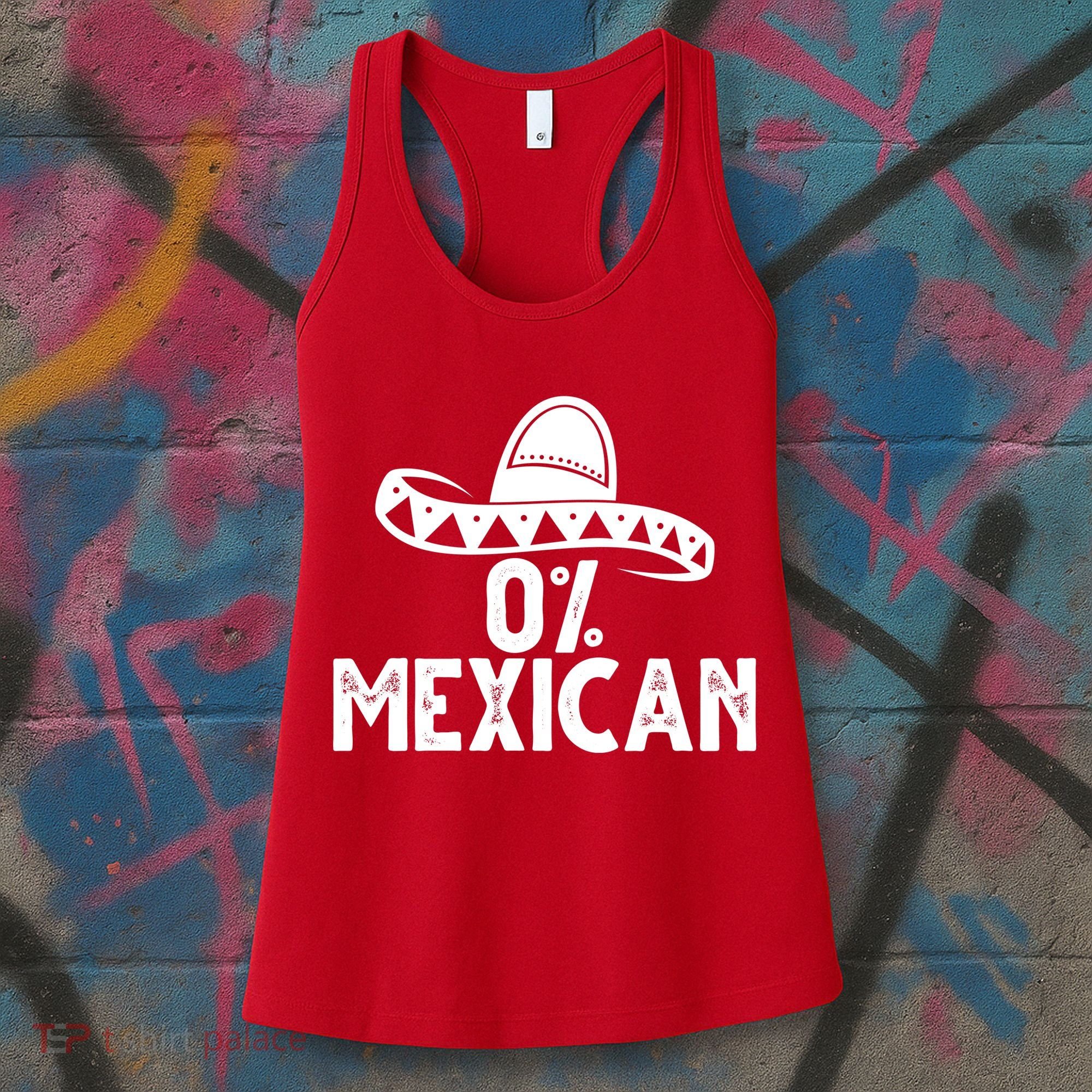 0% Mexican Funny Cinco De Mayo Women's Tank Top