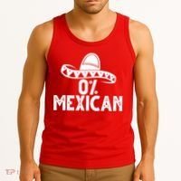 0% Mexican Funny Cinco De Mayo Tank Top thumb 3