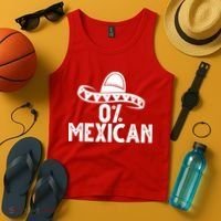 0% Mexican Funny Cinco De Mayo Tank Top thumb 4