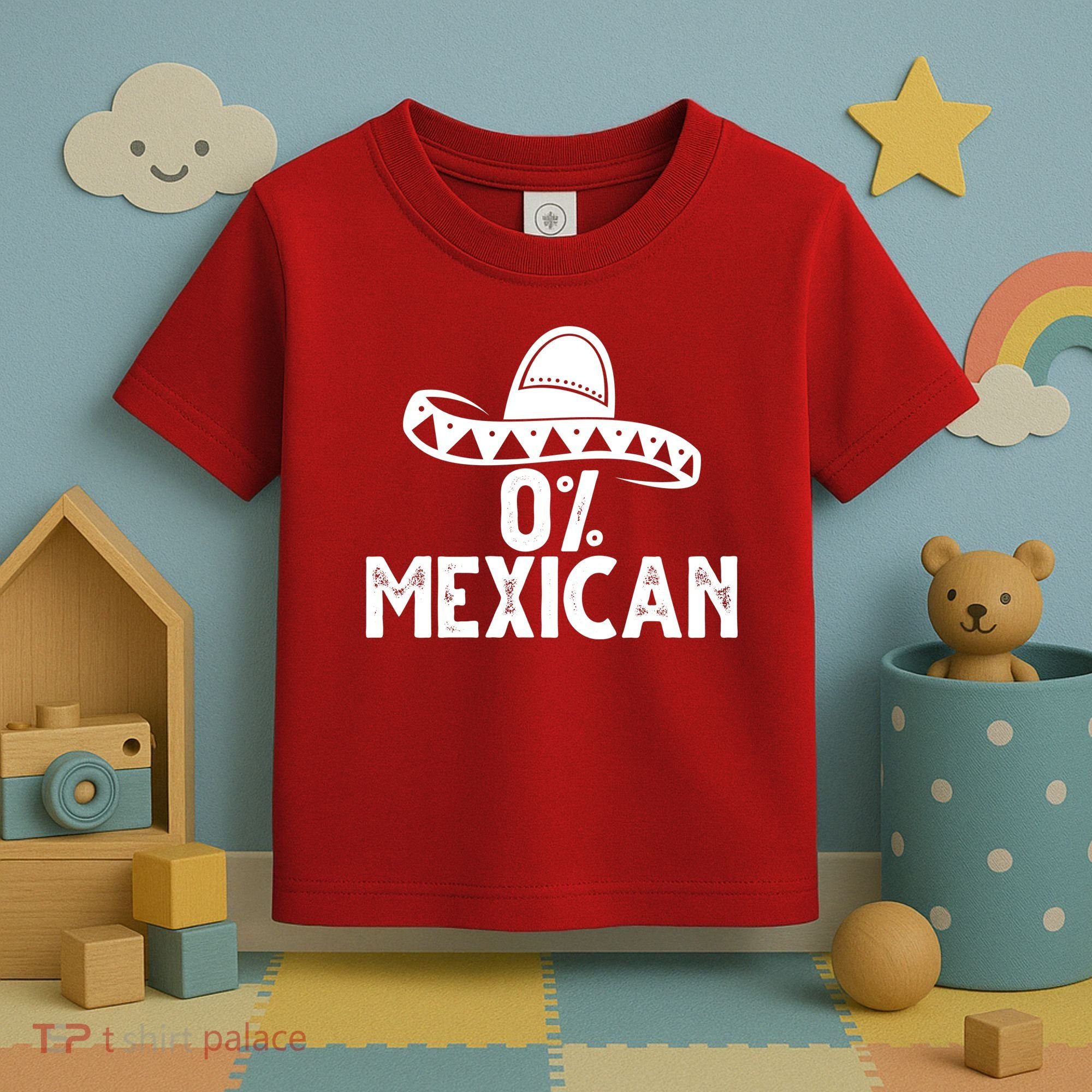 0% Mexican Funny Cinco De Mayo Toddler T-Shirt