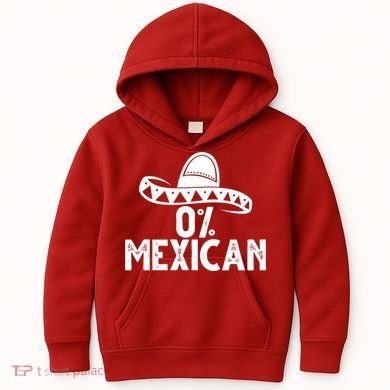0% Mexican Funny Cinco De Mayo Kids Hoodie