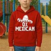 0% Mexican Funny Cinco De Mayo Kids Hoodie thumb 2