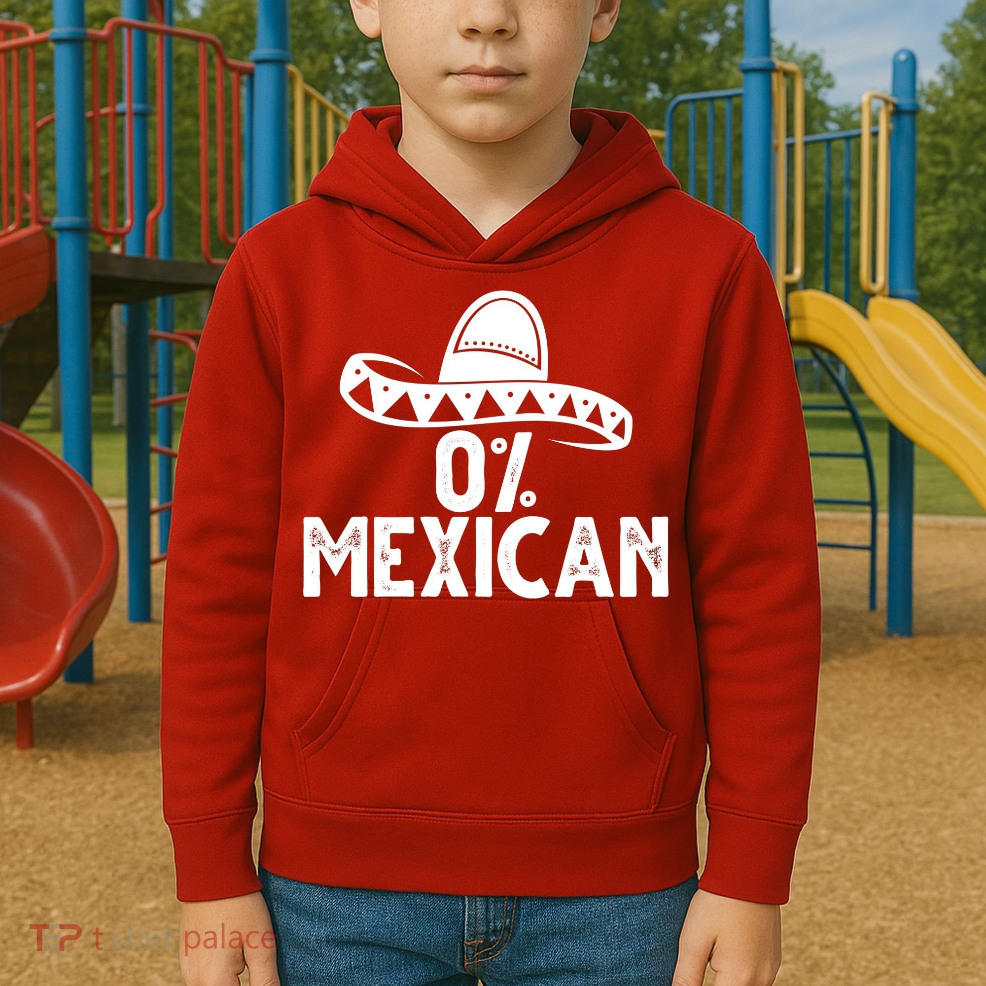 0% Mexican Funny Cinco De Mayo Kids Hoodie