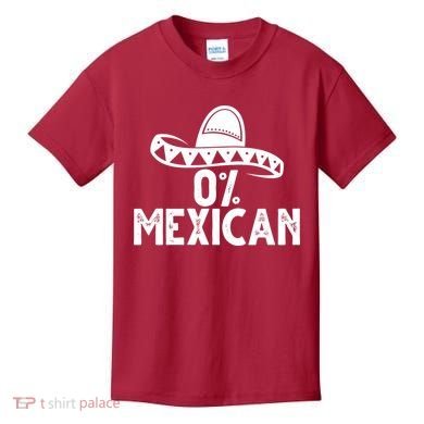 0% Mexican Funny Cinco De Mayo Kids T-Shirt