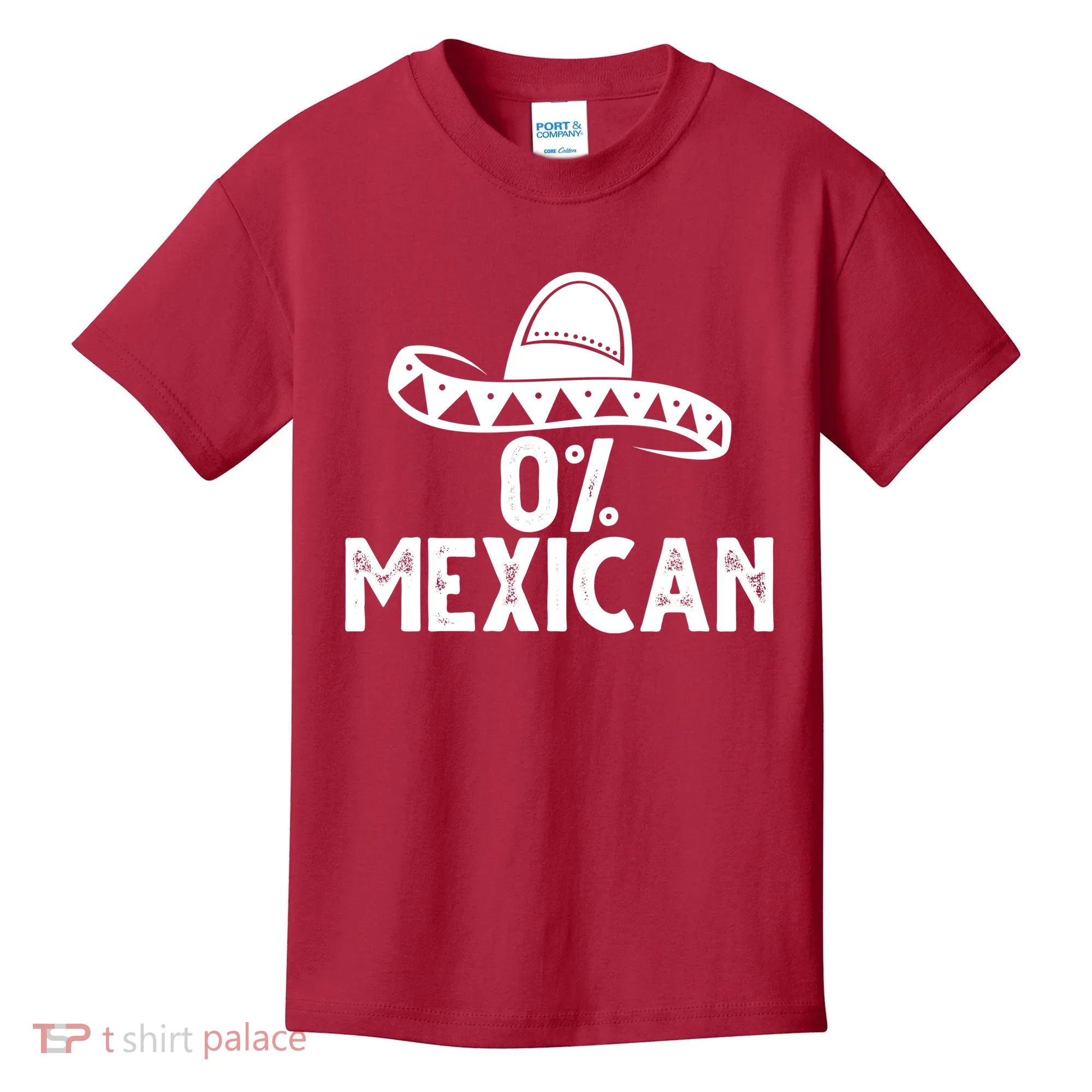 0% Mexican Funny Cinco De Mayo Kids T-Shirt
