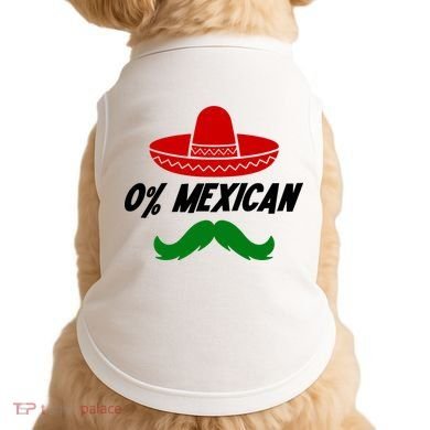 0% Mexican Fiesta Party Cinco De Mayo Funny Doggie Tank