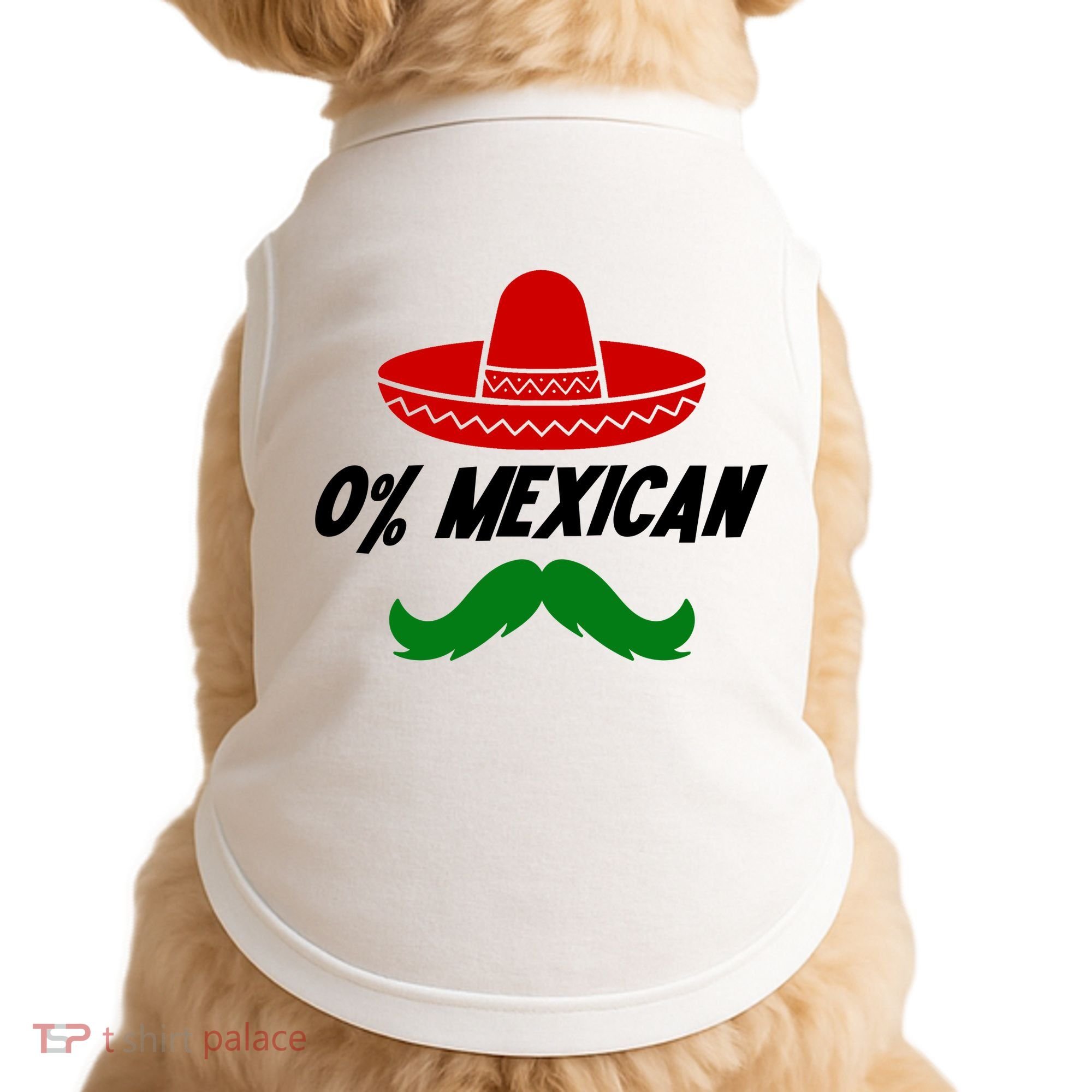0% Mexican Fiesta Party Cinco De Mayo Funny Doggie Tank