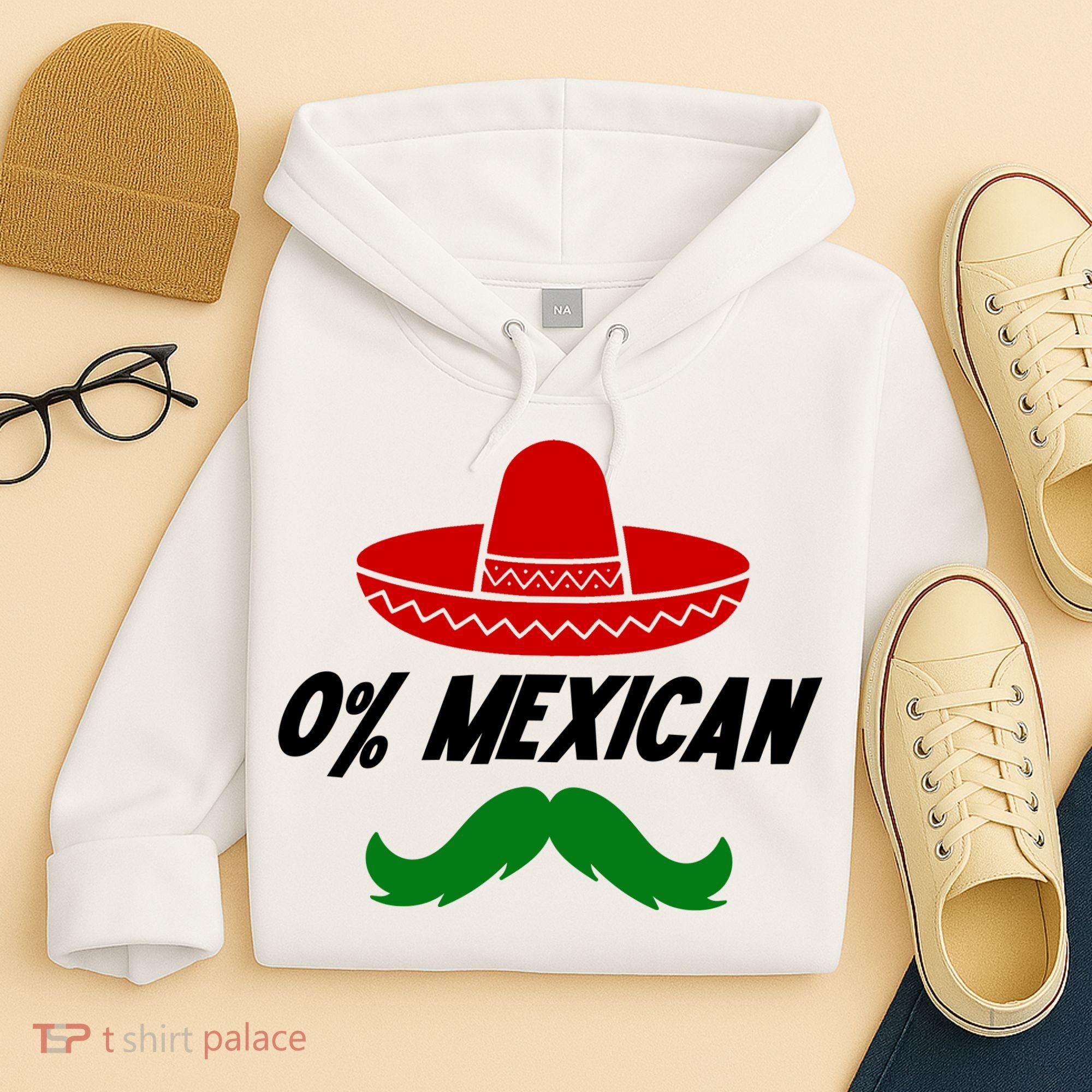 0% Mexican Fiesta Party Cinco De Mayo Funny Hoodie