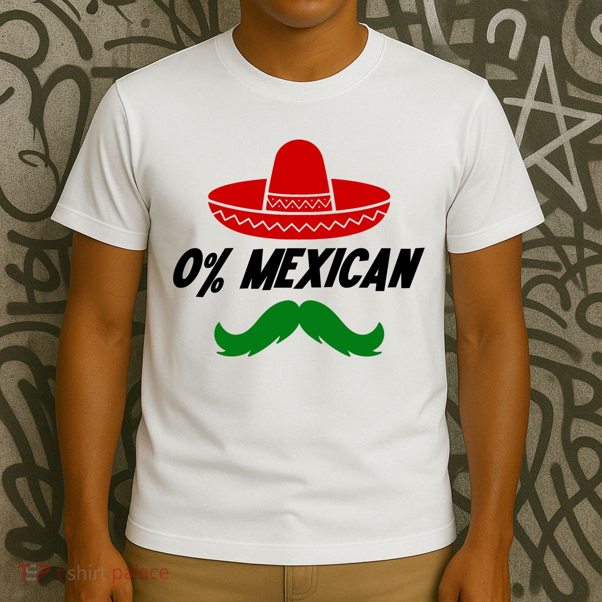 0% Mexican Fiesta Party Cinco De Mayo Funny T-Shirt