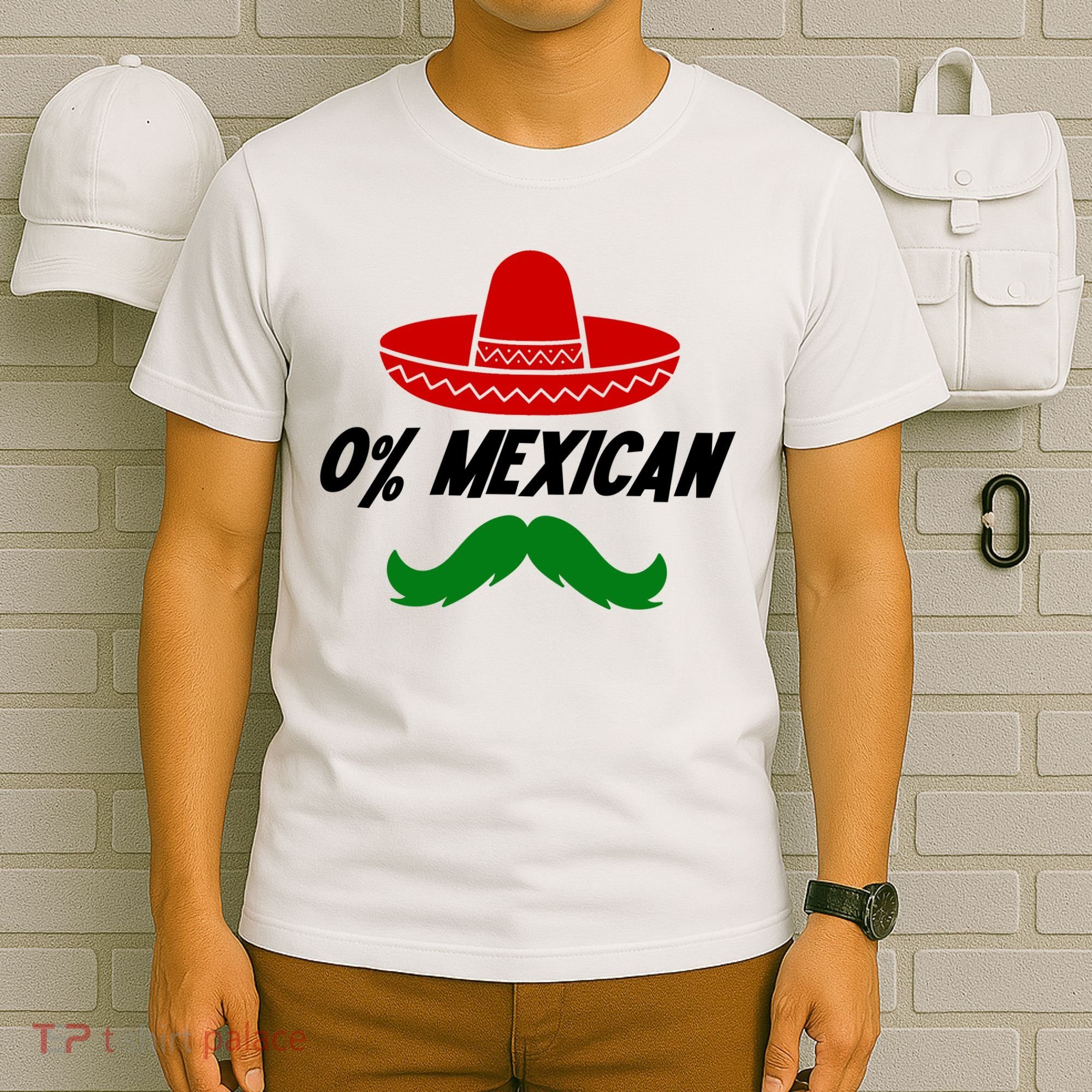 0% Mexican Fiesta Party Cinco De Mayo Funny T-Shirt