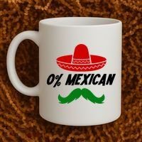 0% Mexican Fiesta Party Cinco De Mayo Funny Coffee Mug thumb 2