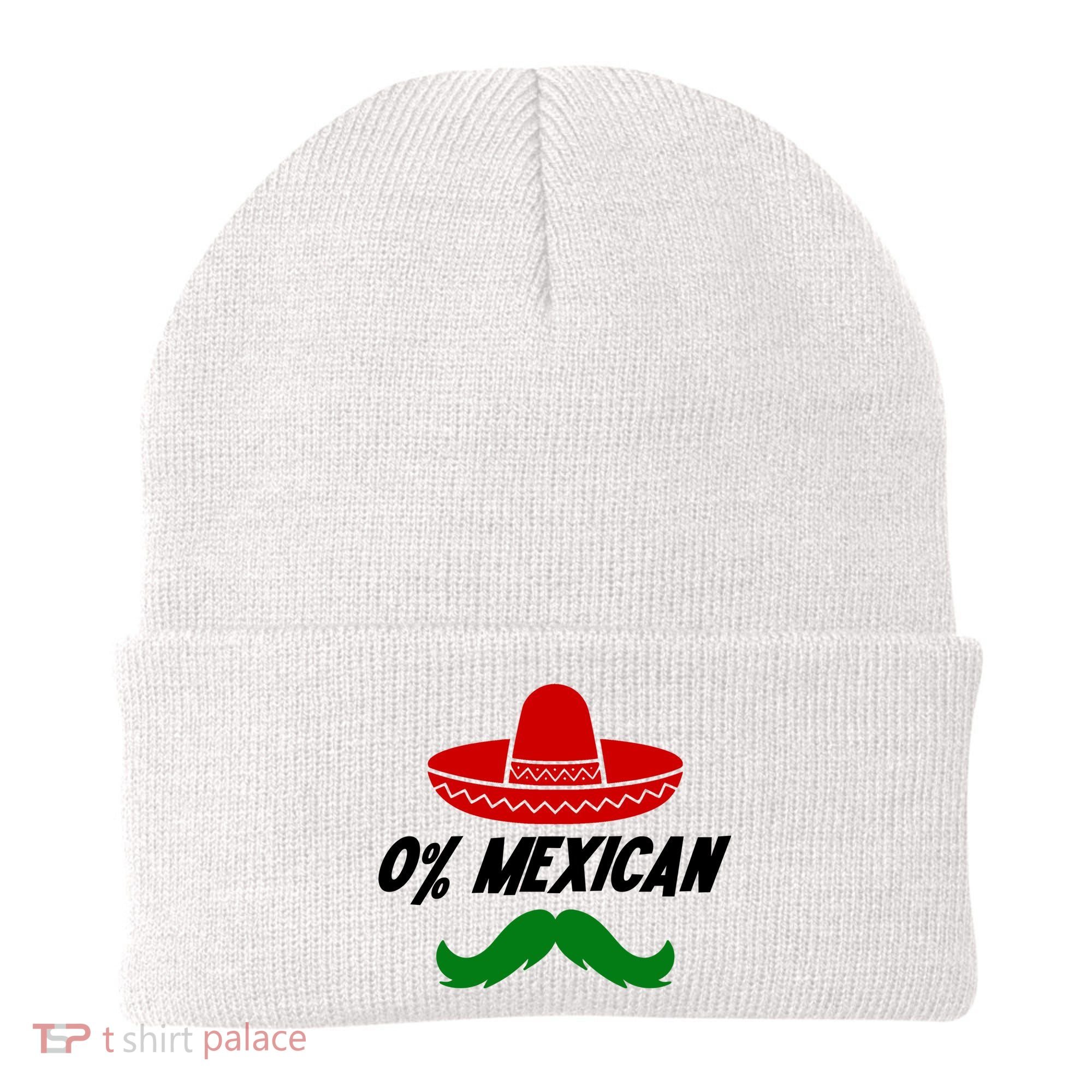 0% Mexican Fiesta Party Cinco De Mayo Funny Beanie
