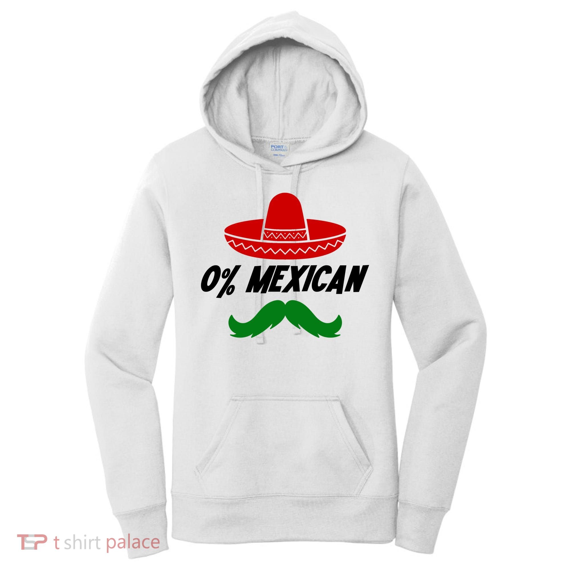 0% Mexican Fiesta Party Cinco De Mayo Funny Women's Hoodie