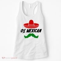 0% Mexican Fiesta Party Cinco De Mayo Funny Women's Tank Top thumb 0