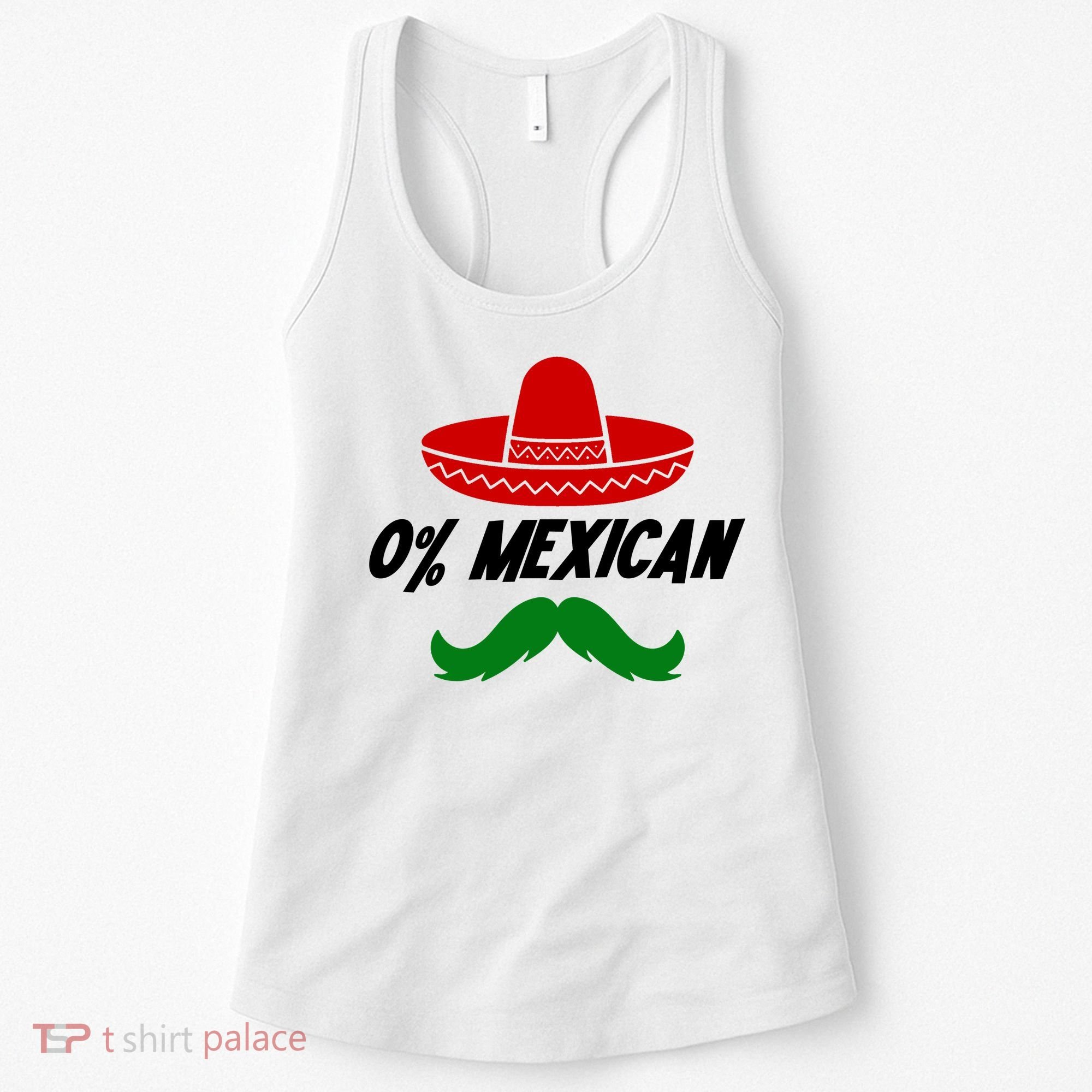 0% Mexican Fiesta Party Cinco De Mayo Funny Women's Tank Top