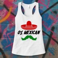 0% Mexican Fiesta Party Cinco De Mayo Funny Women's Tank Top thumb 3