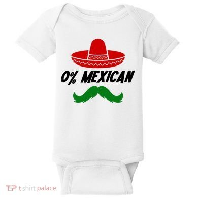 0% Mexican Fiesta Party Cinco De Mayo Funny Baby Bodysuit