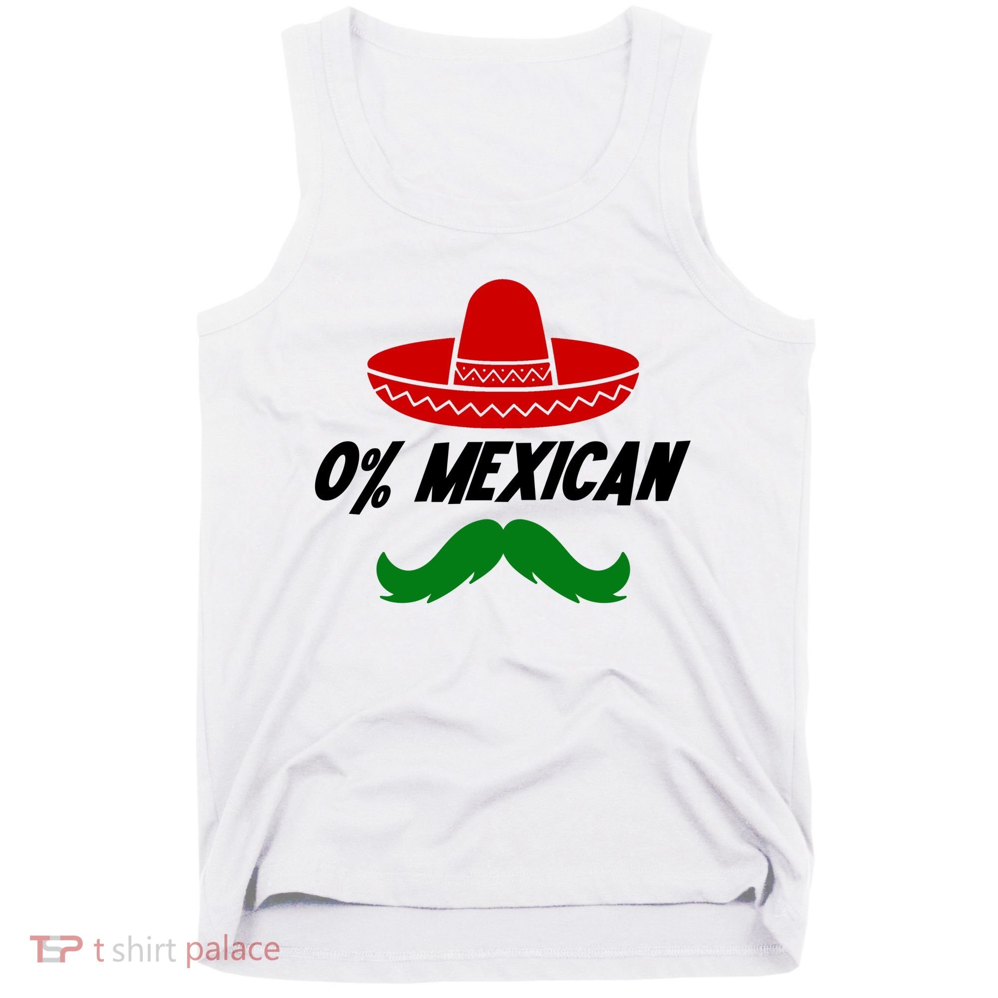0% Mexican Fiesta Party Cinco De Mayo Funny Tank Top
