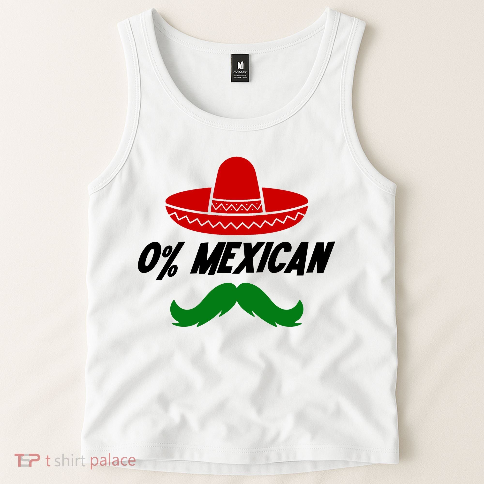 0% Mexican Fiesta Party Cinco De Mayo Funny Tank Top