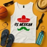 0% Mexican Fiesta Party Cinco De Mayo Funny Tank Top thumb 4