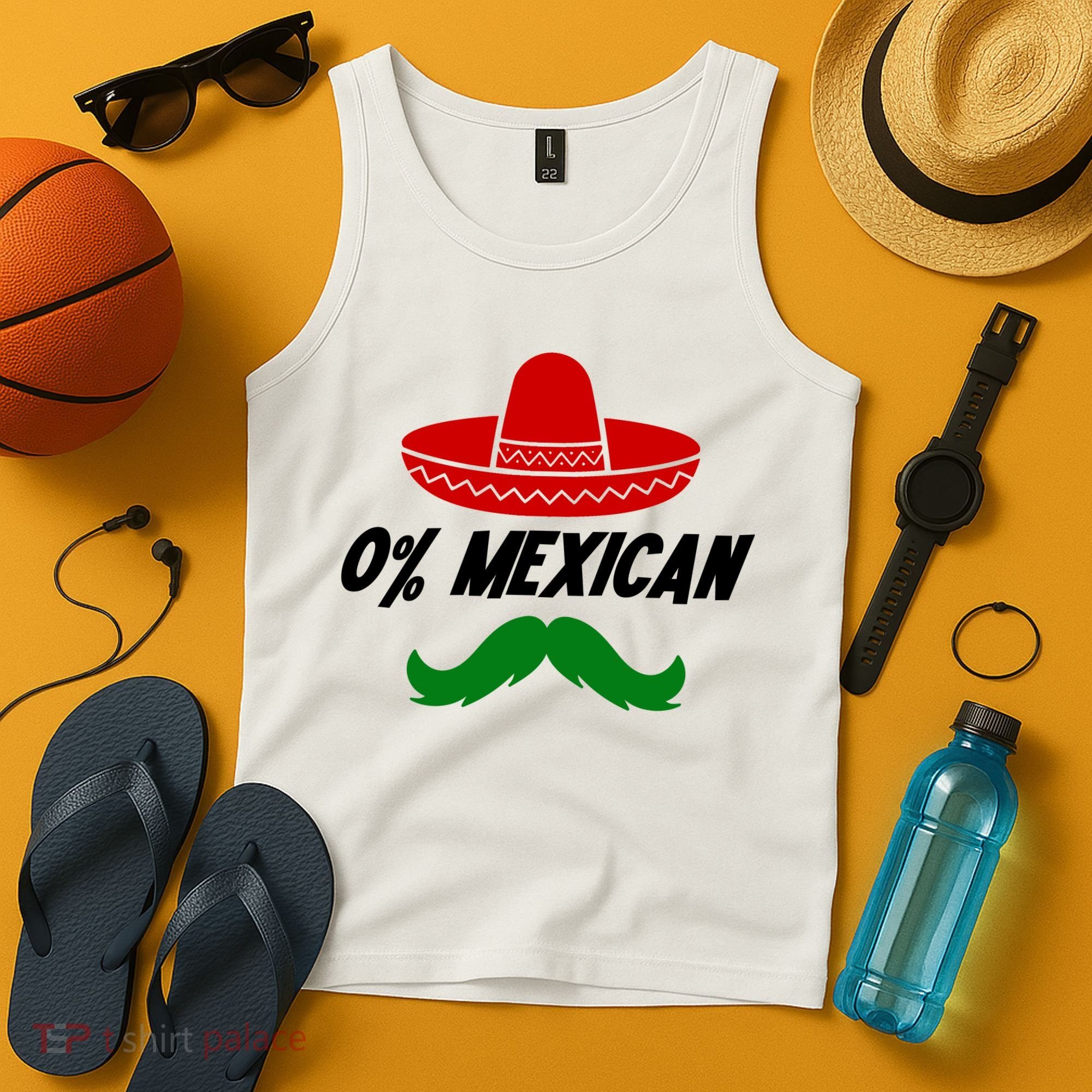 0% Mexican Fiesta Party Cinco De Mayo Funny Tank Top