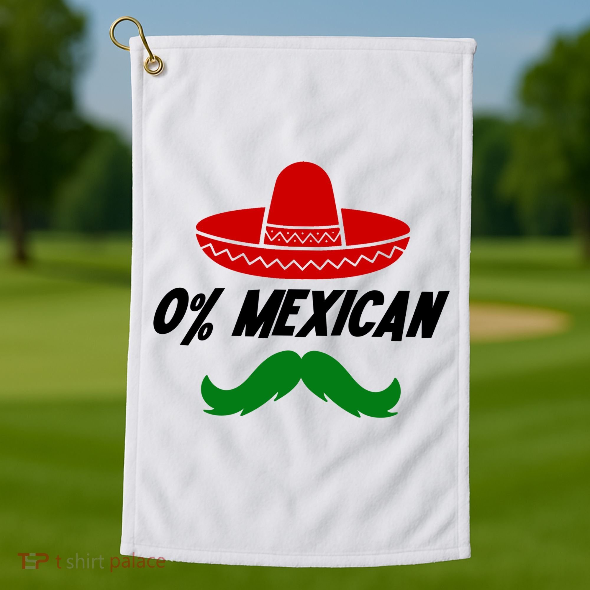 0% Mexican Fiesta Party Cinco De Mayo Funny Golf Towel