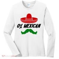 0% Mexican Fiesta Party Cinco De Mayo Funny Women's Long Sleeve Shirt thumb 0
