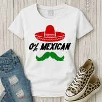 0% Mexican Fiesta Party Cinco De Mayo Funny Women's T-Shirt thumb 3
