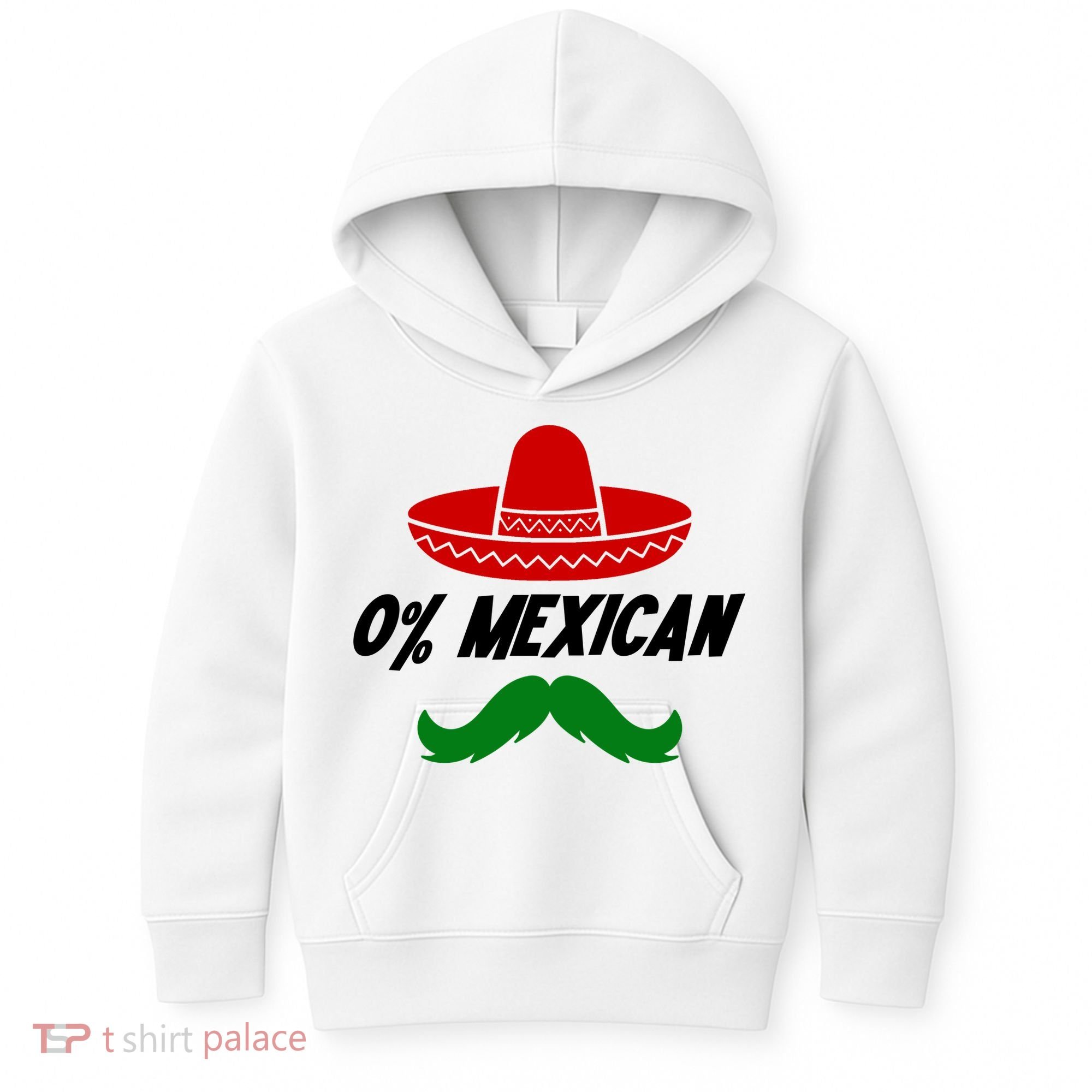0% Mexican Fiesta Party Cinco De Mayo Funny Kids Hoodie