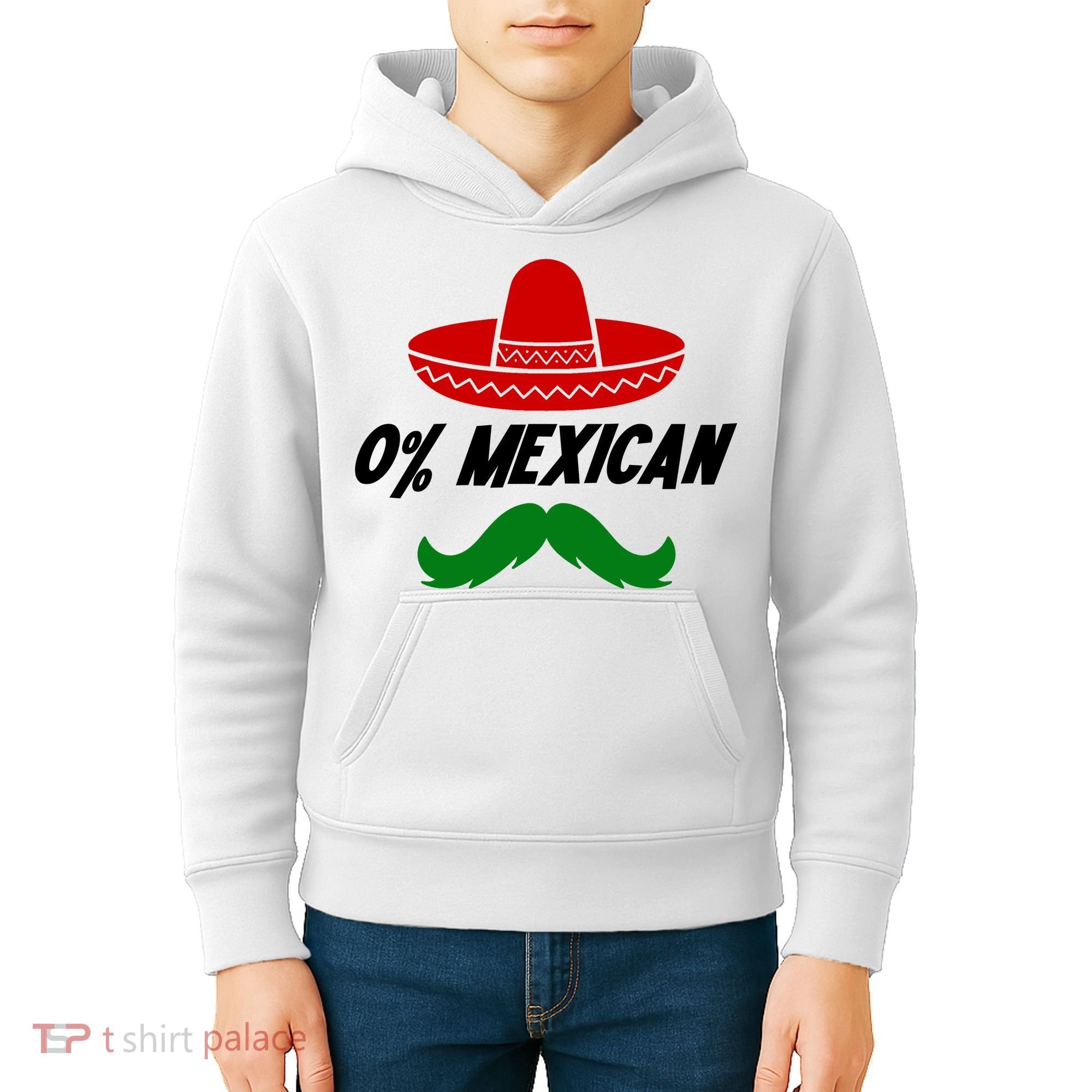 0% Mexican Fiesta Party Cinco De Mayo Funny Kids Hoodie