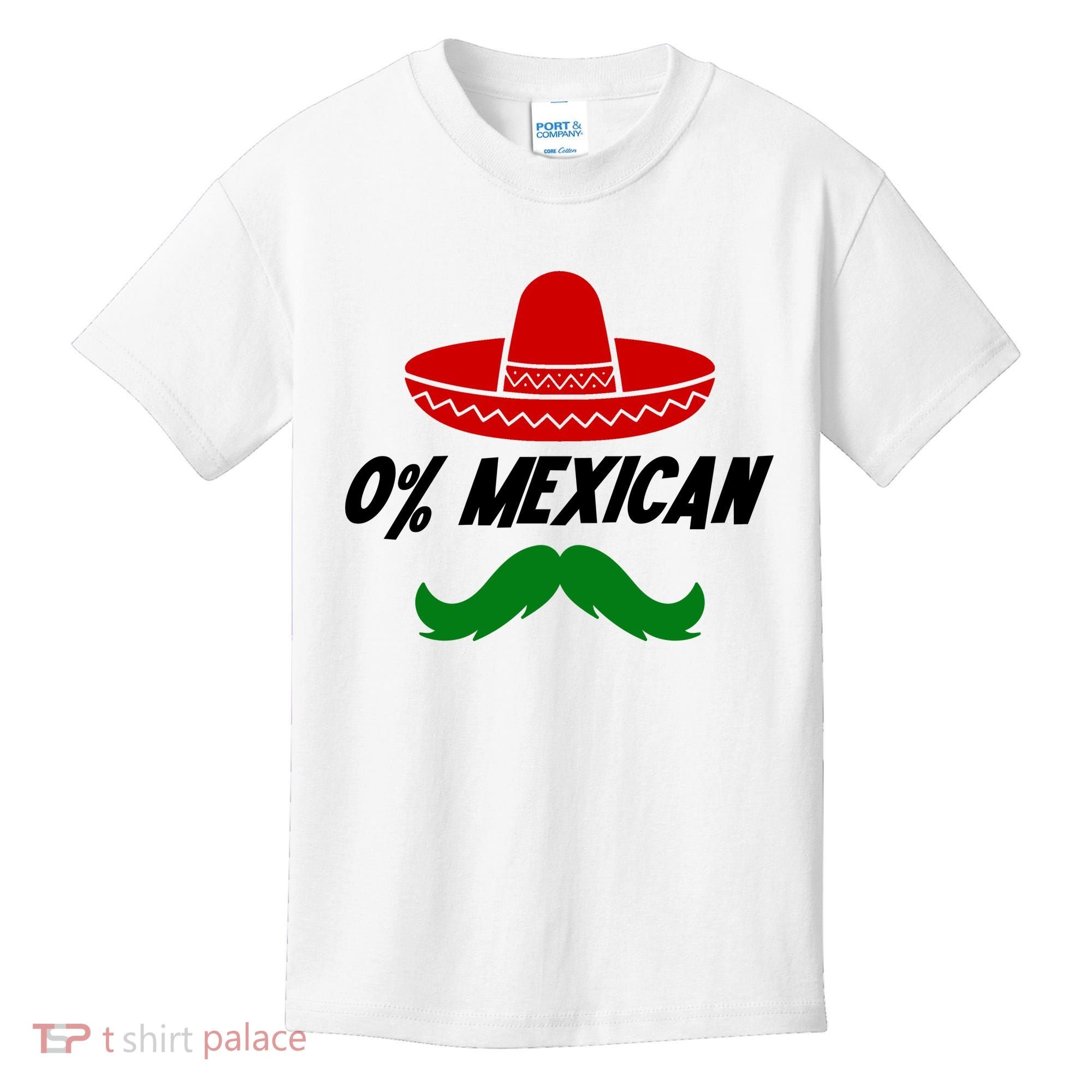 0% Mexican Fiesta Party Cinco De Mayo Funny Kids T-Shirt