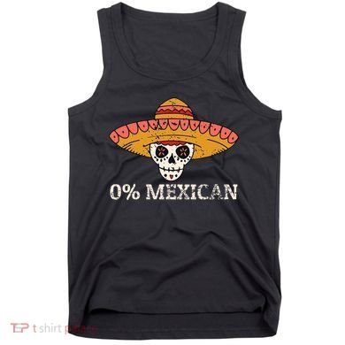 0 Mexican Skull Sombrero Vintage Tank Top