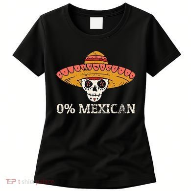 0 Mexican Skull Sombrero Vintage Women's T-Shirt