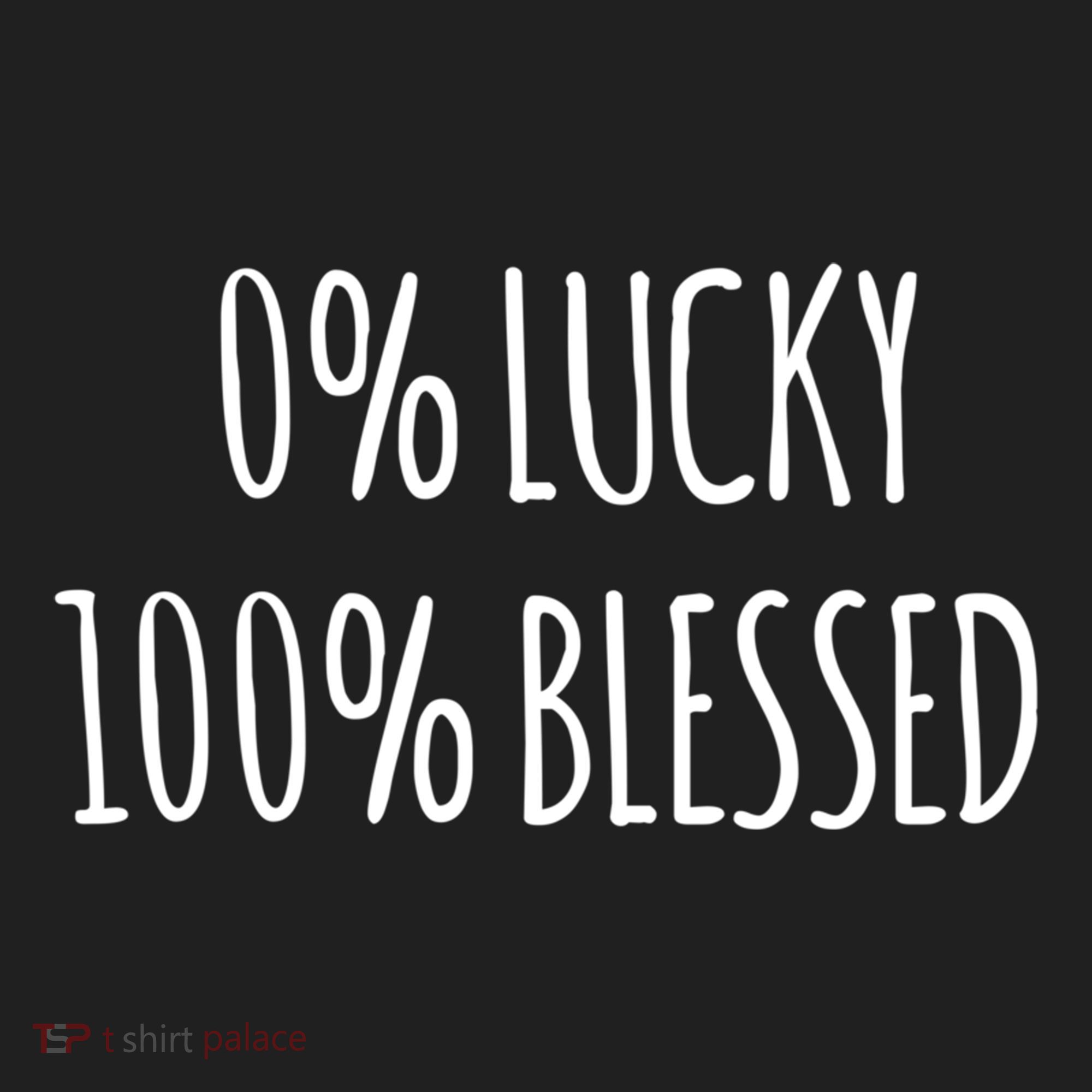 0 Percent Lucky 100 Percent Blessed Slogan Cool Gift Beanie