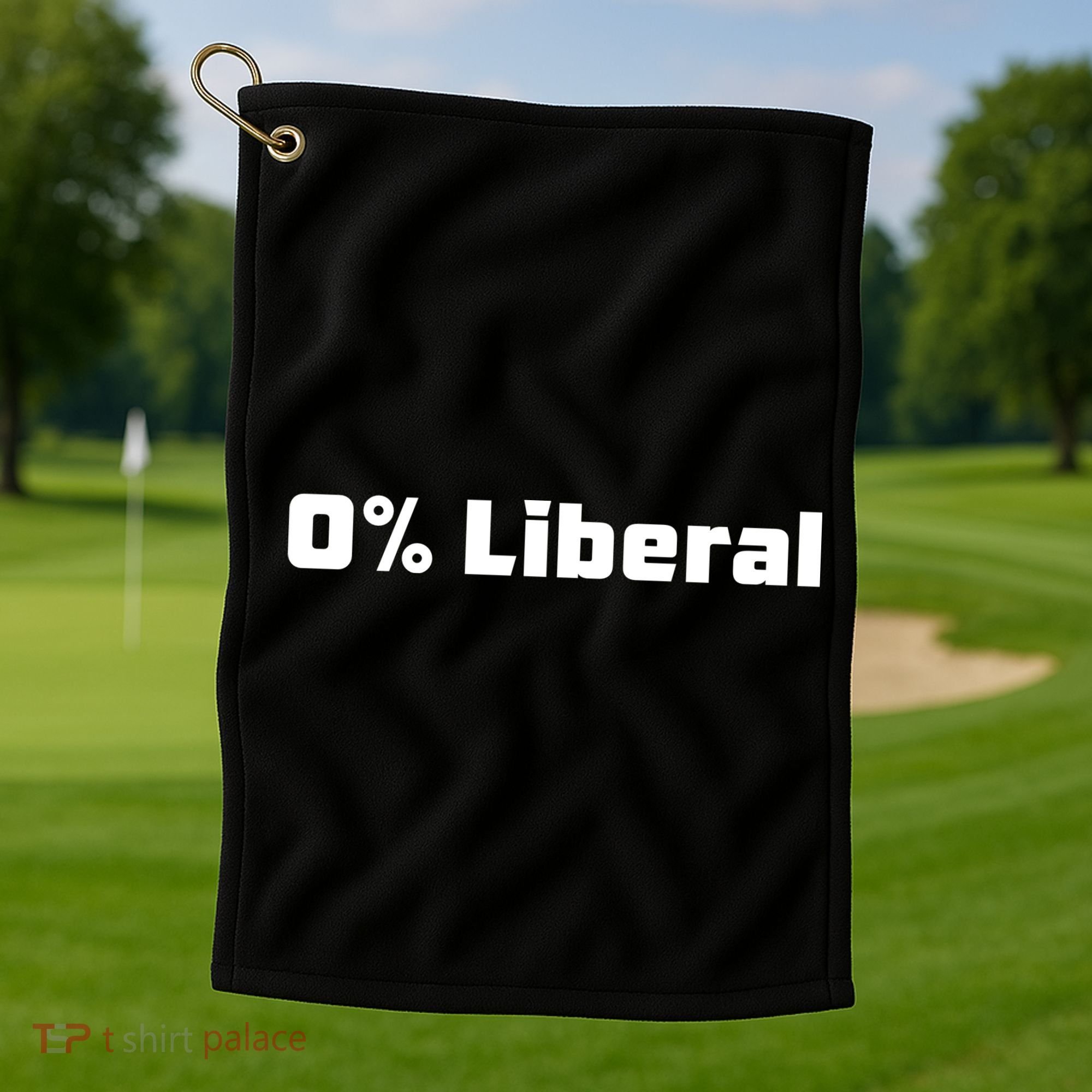 0 Percent Liberal Golf Towel