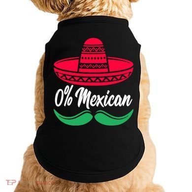 0 Percent Mexican Funny Doggie Tank