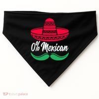 0 Percent Mexican Funny USA-Made Doggie Bandana thumb 0