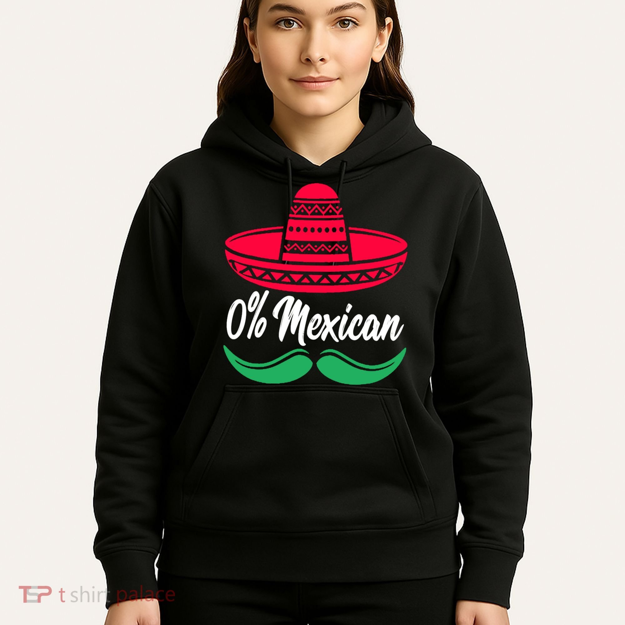 0 Percent Mexican Funny Hoodie