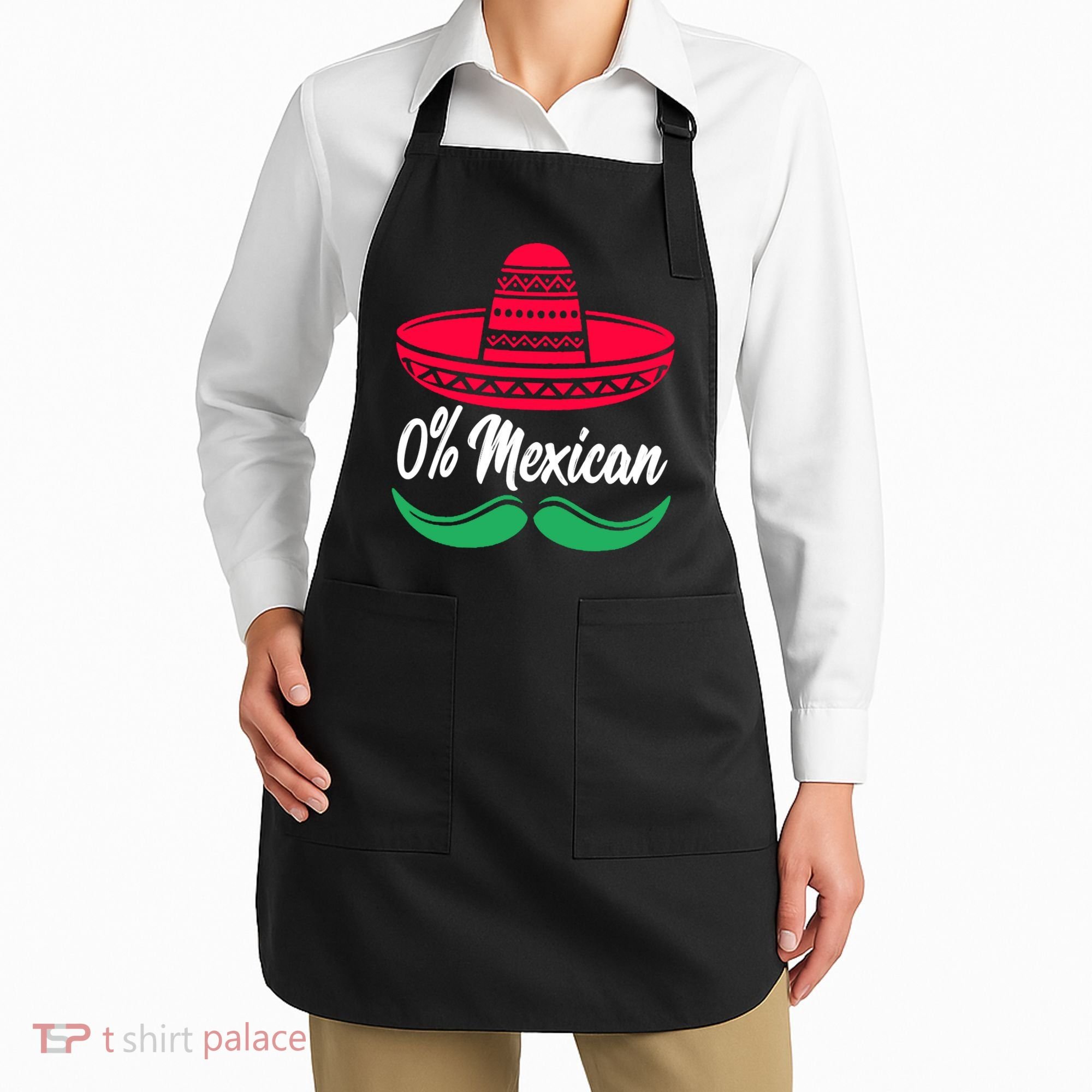 0 Percent Mexican Funny Apron