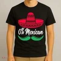 0 Percent Mexican Funny T-Shirt thumb 3